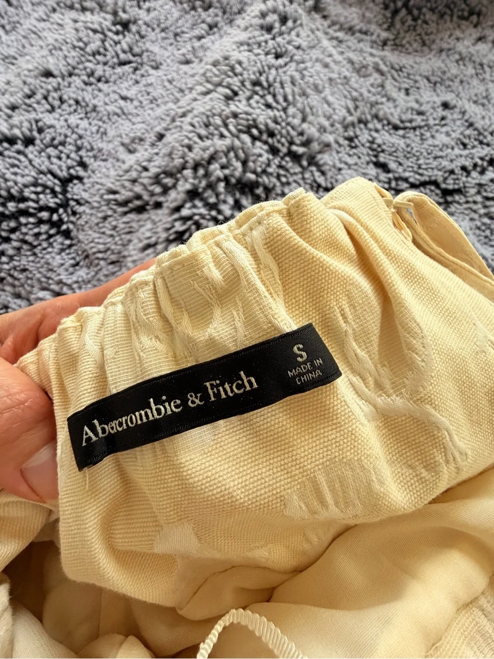Abercrombie & Fitch Strapless Floral Maxi Dress - Cream worn once